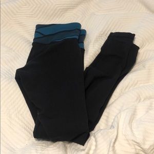 Lululemon leggings with Blue Waist Band